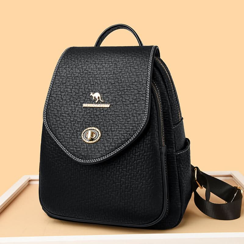 Women's Leather Backpack – Bag with Secure Pockets & Laptop Sleeve
