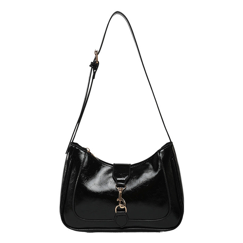 Trendy Women's Shoulder Bag – French-Inspired Armpit Bag with Textured PU