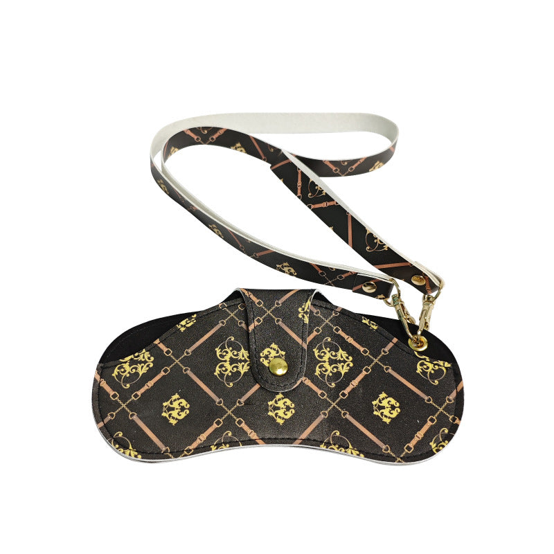 Floral Neck Hanging Leather Glasses Case – Stylish Glasses Holder