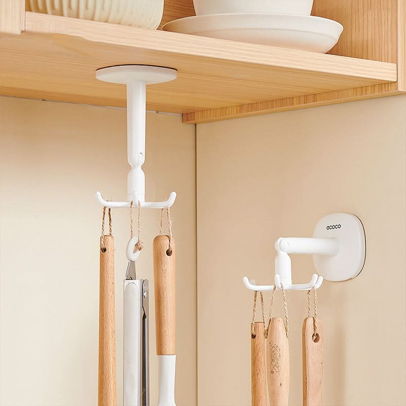 360° Rotating Kitchen Hooks – For Spoons, Towels & Utensils