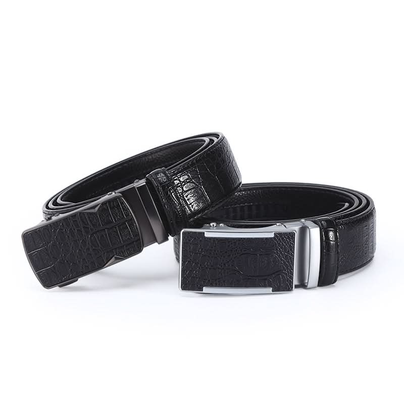 Crocodile Pattern Leather Belt for Men