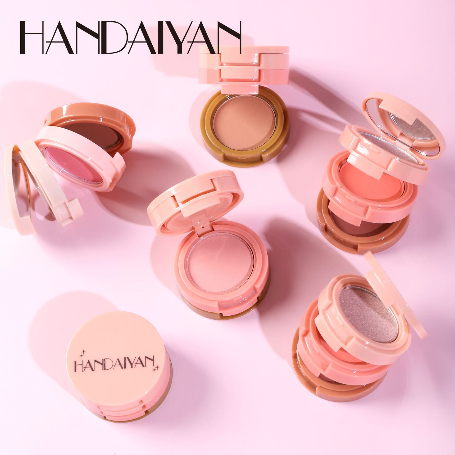Handaiyan 3-in-1 Contour, Highlighter & Blush Palette – Glow-Boosting
