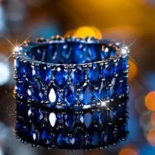 Double Row Round Drop Fashion Ring
