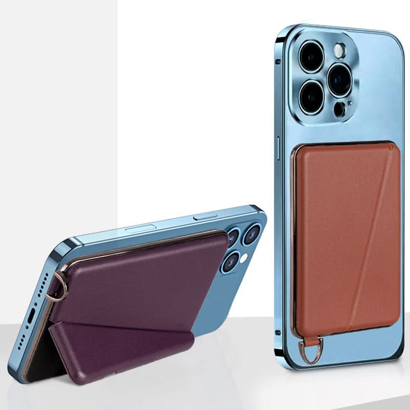 MagSafe Leather Card Holder – Magnetic Wallet & Stand for iPhone