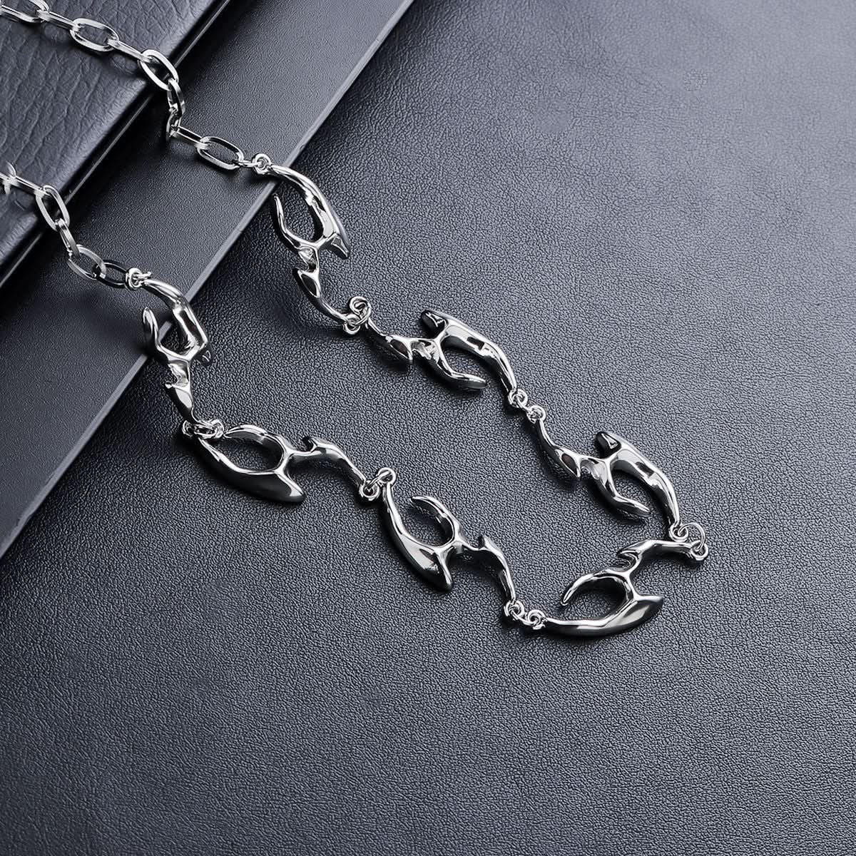 Men’s Minimalist Geometric Pendant Necklace – Hip-Hop Fashion