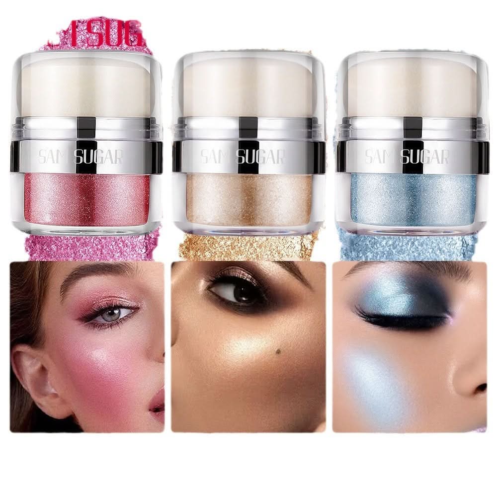 Air Cushion Highlighter – Glitter Glow, 3D Contouring, Face & Body Illuminator
