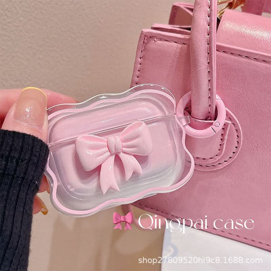 Pink Bow AirPods Case Cover - TPU Soft Shell