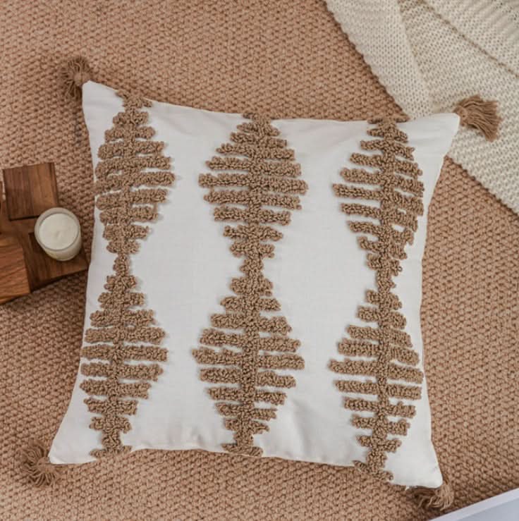 Nordic Red Leaf Velvet Pillow Cover