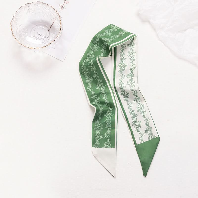Silk Scarf Ribbon Ponytail Bow - Letter Headband Accessory (Set of 2pcs.)