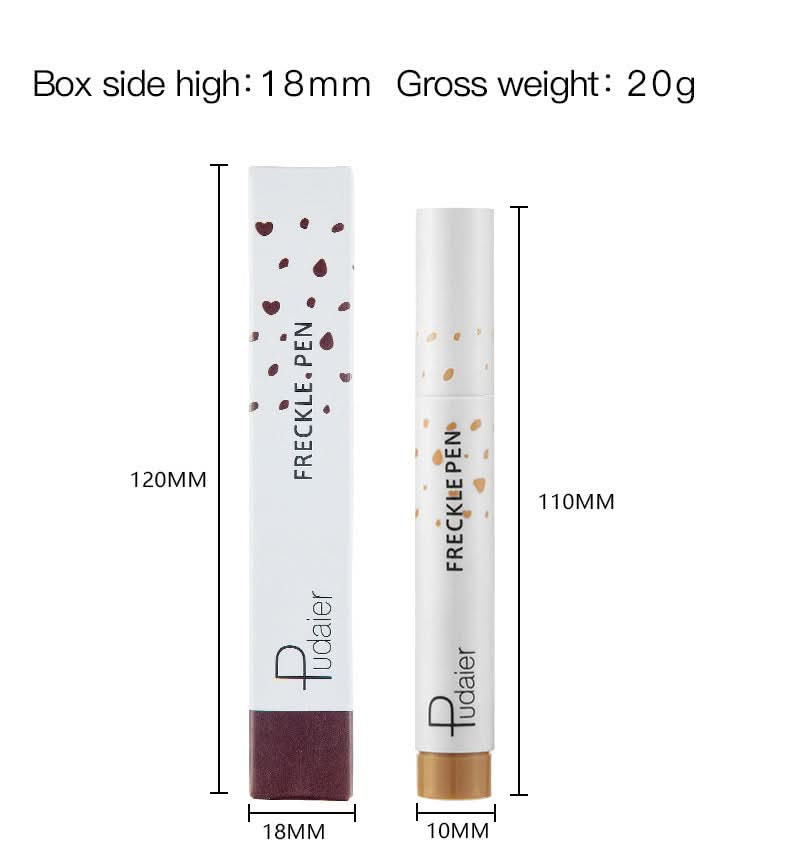 Pudaier Waterproof Freckle Pen – Natural, Easy-to-Use Faux Freckles Makeup (Pack of 2)
