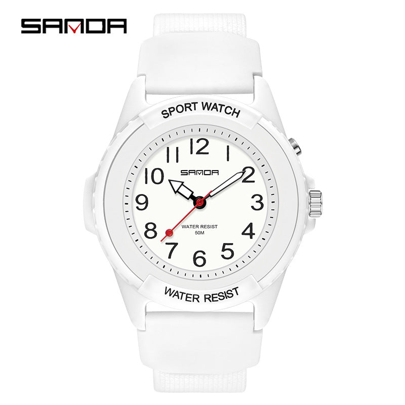 Sanda Luminous Sports Quartz Watch – Waterproof Outdoor Watch for Students & Adults
