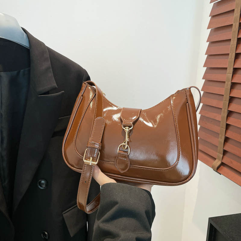 Trendy Women's Shoulder Bag – French-Inspired Armpit Bag with Textured PU