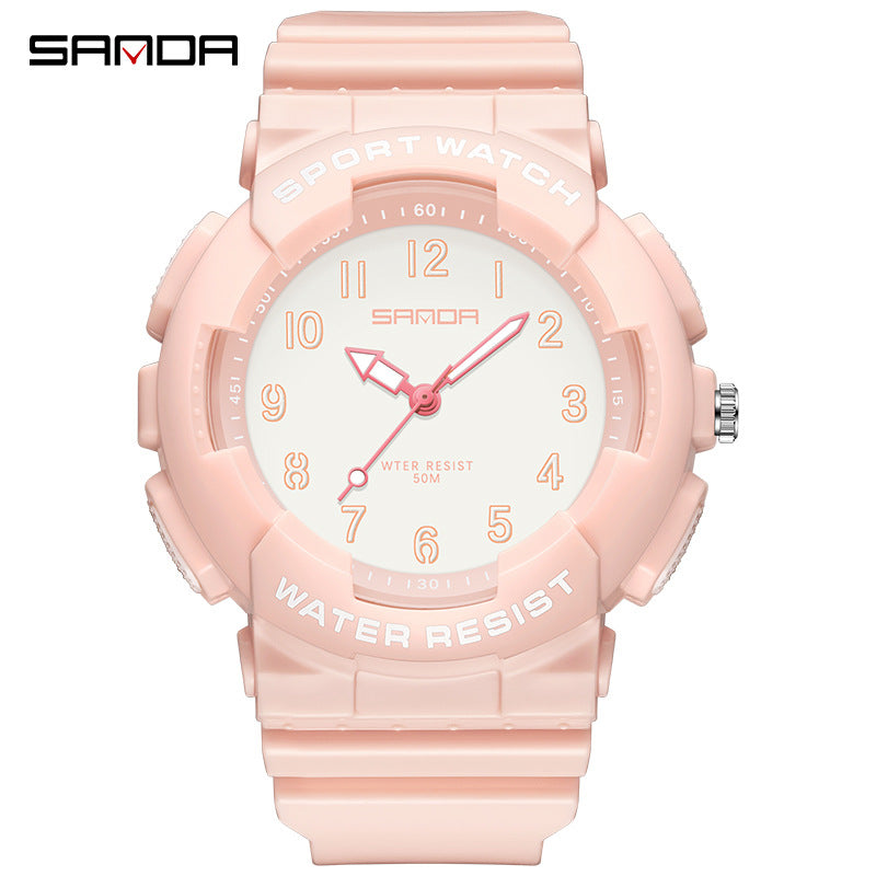 Sanda Waterproof Digital Sports Watch – Stylish Unisex Quartz Watch for Teens