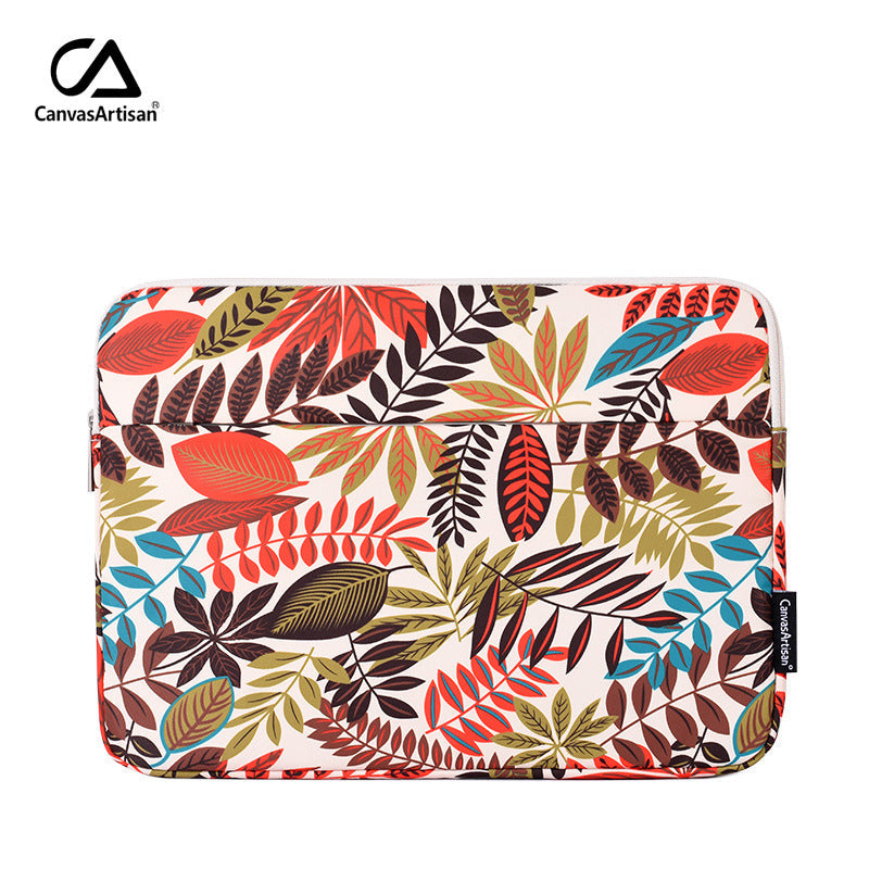 Tropical Leaves Laptop Sleeve – Waterproof, Shock-Resistant Case for MacBook, HP & More