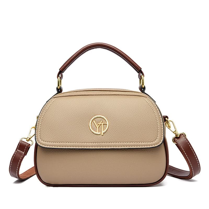 Women's Trendy Small Round Shoulder Bag with Multi-Compartment Design