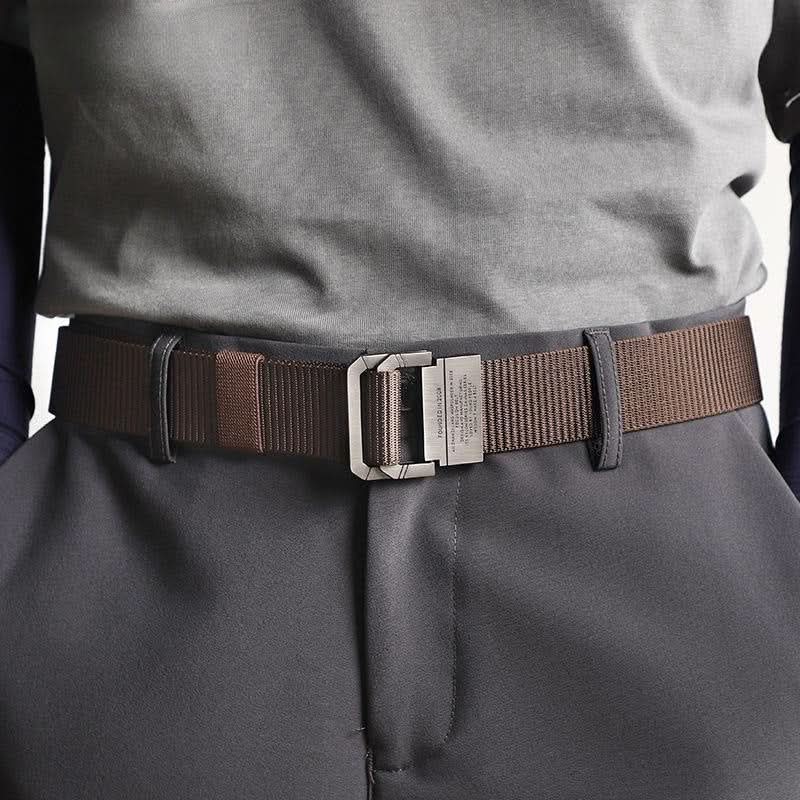 Men’s Nylon Belt with Double Ring Buckle – Adjustable
