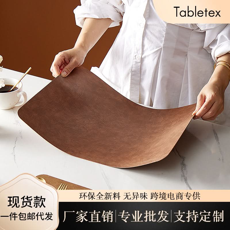 Nordic Style Leather Placemats & Coasters