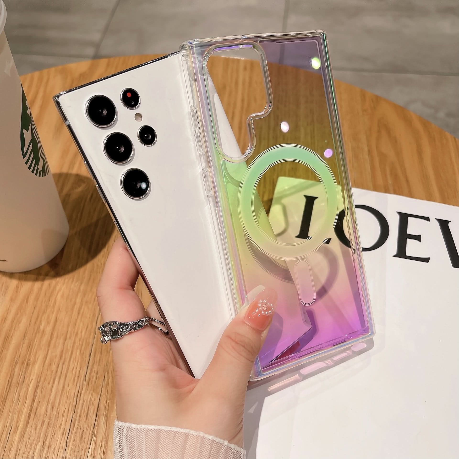 Laser Color-Changing Magnetic Case for Samsung Galaxy S25 Series