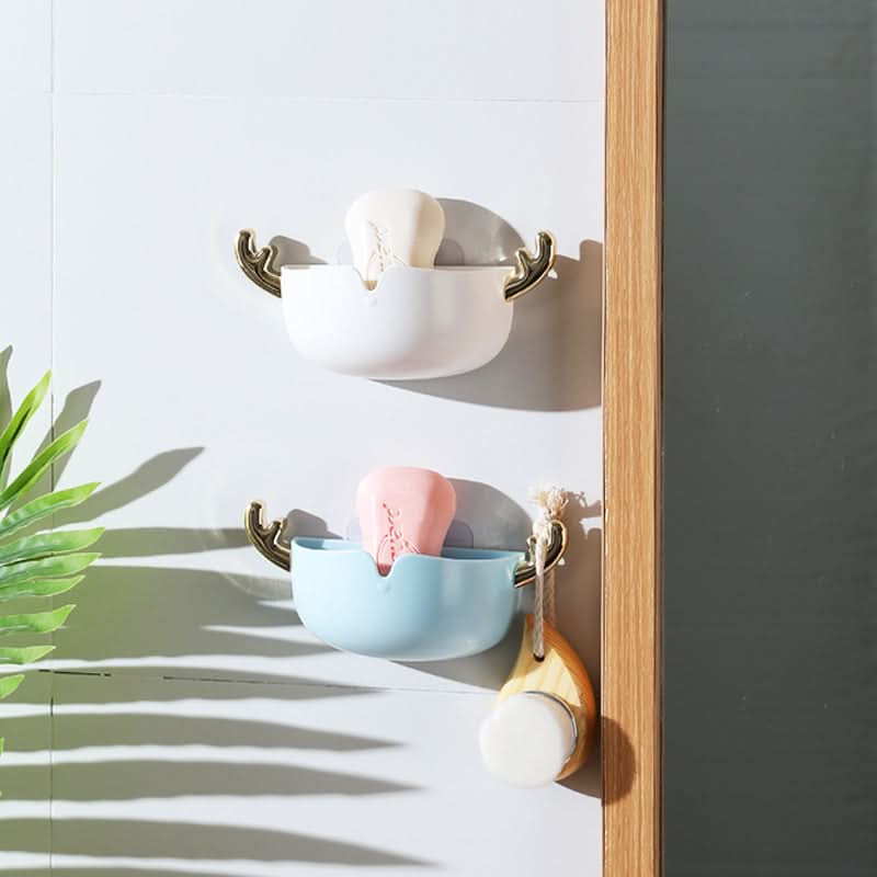 Wall-Mounted Soap Holder – Self-Draining Soap Box with Seamless Adhesive