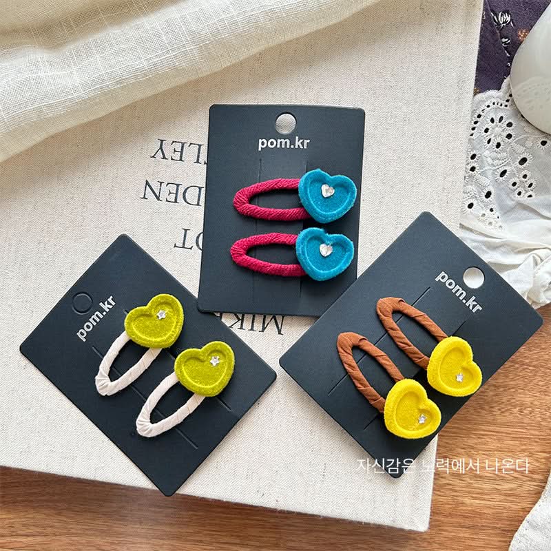 Velvet Star Hair Clips  – Korean-Inspired Bang & Broken Hair Pins (Pack of 3)