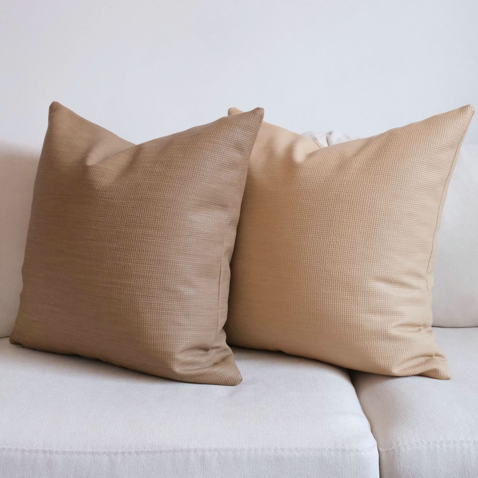 Light Luxury Woven PU Leather Pillow - Modern & Simple