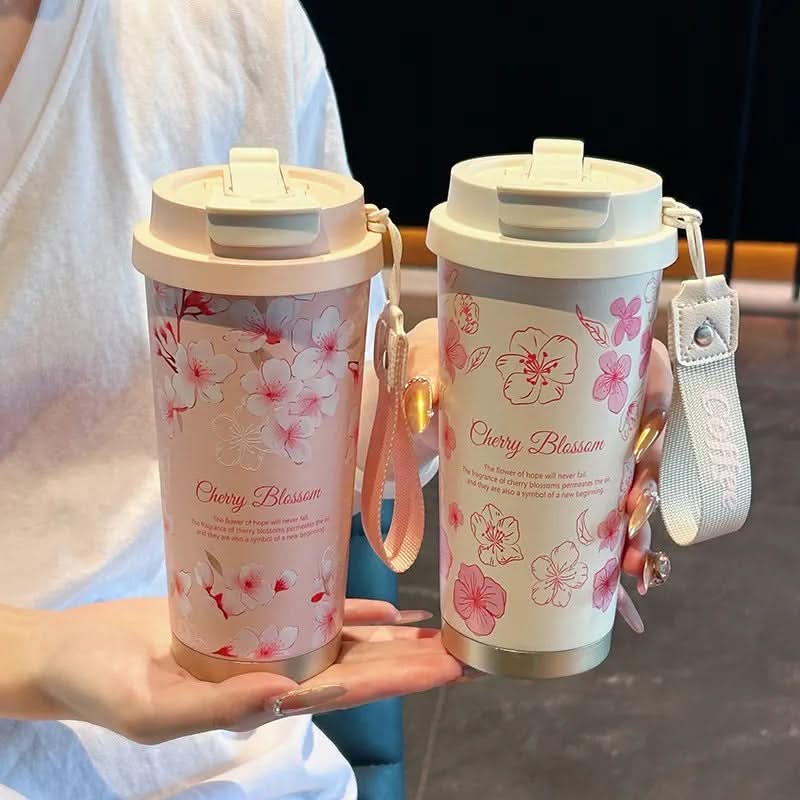 316 Stainless Steel Thermos Coffee Cup – Elegant Double-Drink Travel Mug
