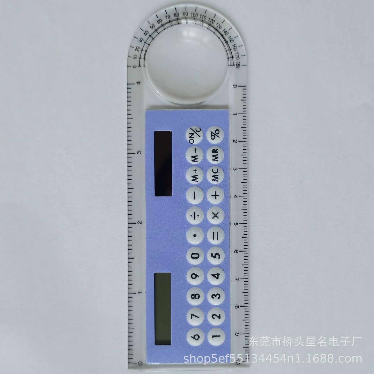 Multifunctional Protractor Ruler with Magnifying Glass