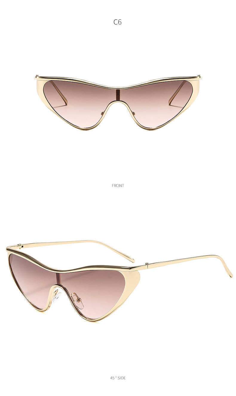 Trendy Metal Frame Women’s Sunglasses – UV Protection Fashion Shades for Everyday Style