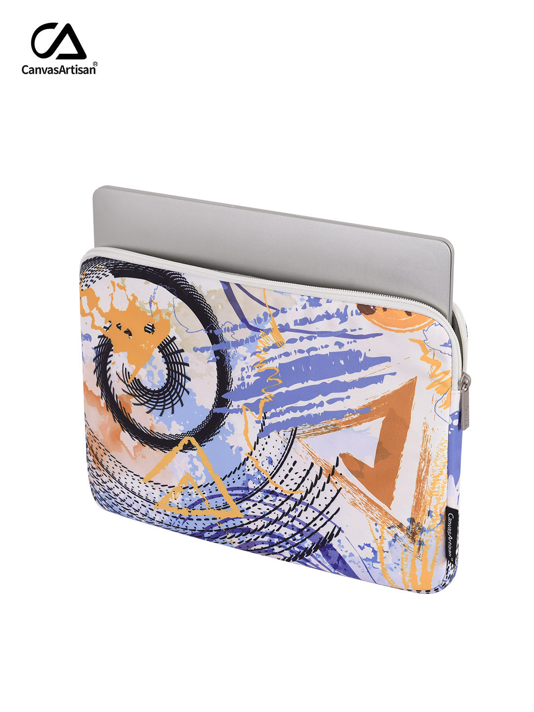 Stylish Scribble Laptop Sleeve – Shock-Resistant Polyester Case for 11–15 Inch Devices