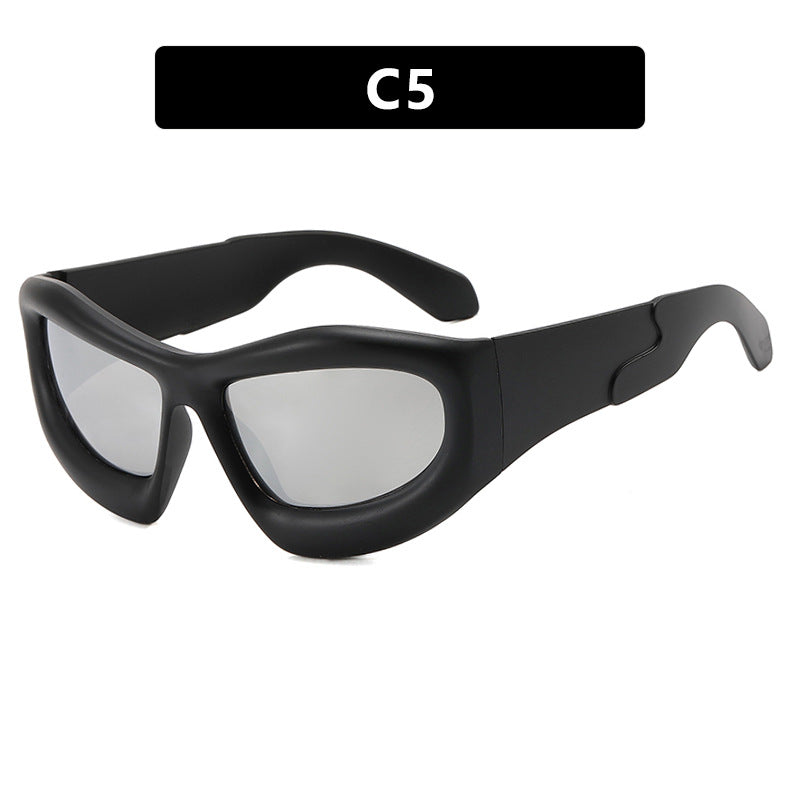 [Quantum] Chrome Oversized Sunglasses