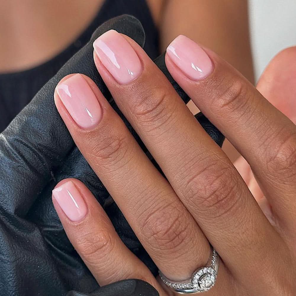 Classic Solid Color Press-On Nails – Short Square Reusable False Nails