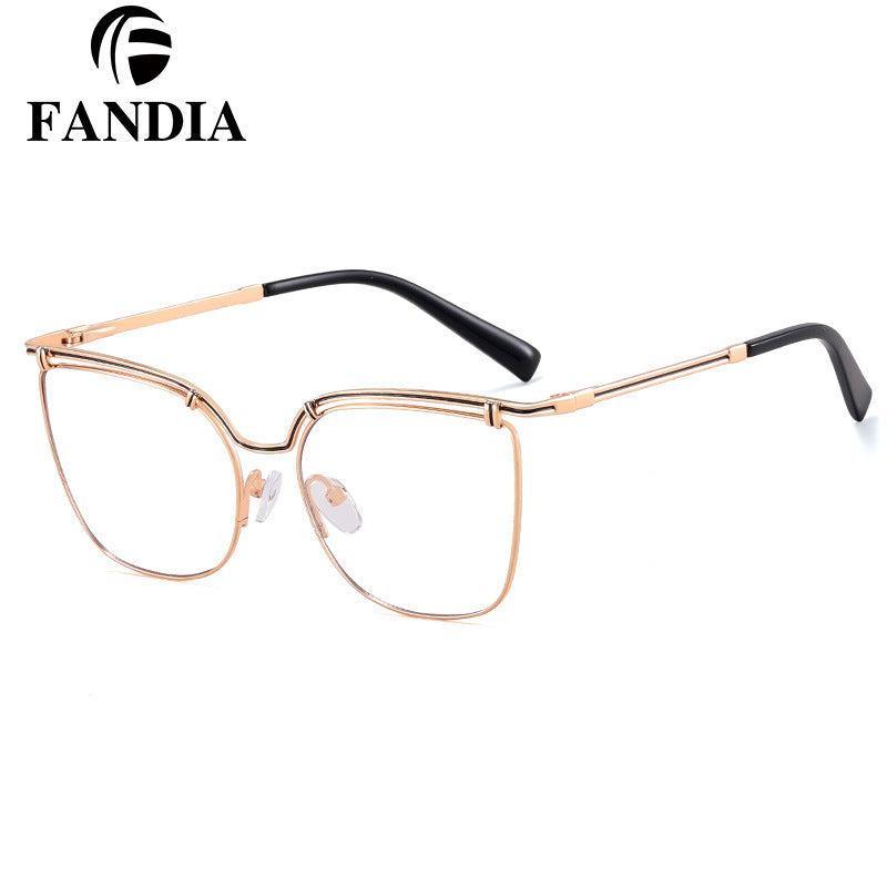 Women's Thin Metal Glasses Frame – Minimalist Anti-Blue Light Myopia Eyewear