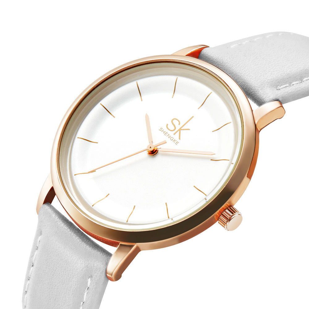 SK Women’s Quartz Watch – Casual Waterproof Fashion Wristwatch with 38mm Round Dial