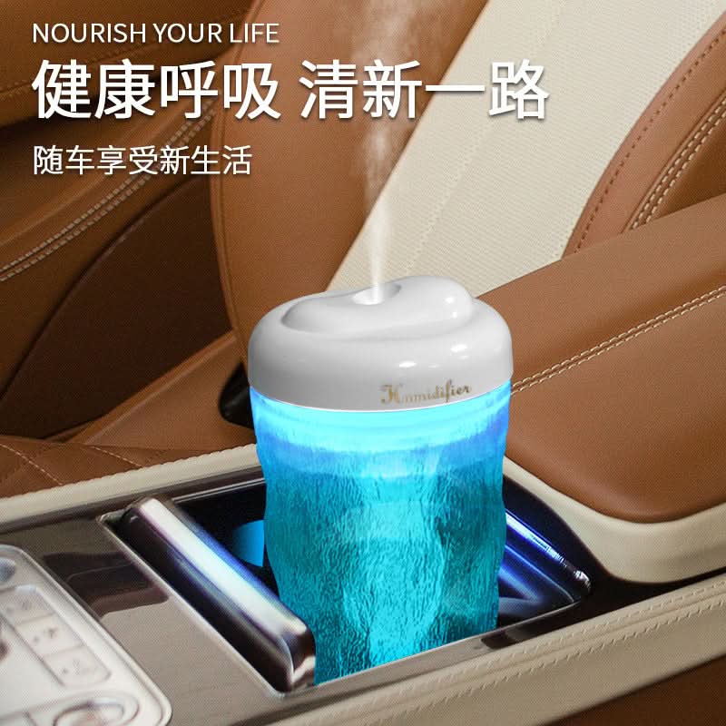 USB Car Cup Humidifier & Air Purifier – 380ml For Home & Office