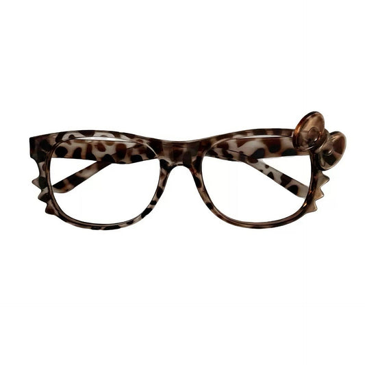 Retro Leopard Print Glasses Frame – Cute Round Eyewear for Women
