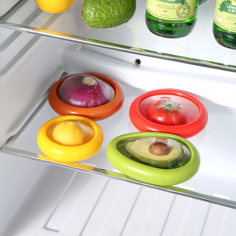 Transparent Fresh-Keeping Box - Refrigerated Fruit & Vegetable Storage with Divider