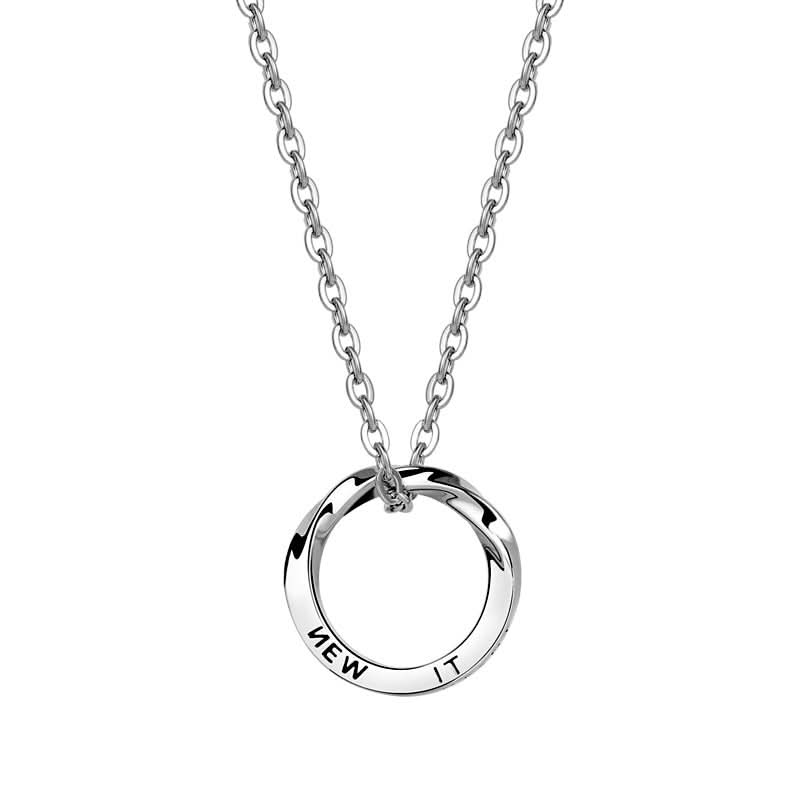 Men’s Mobius Pendant Necklace – Trendy Minimalist Chain