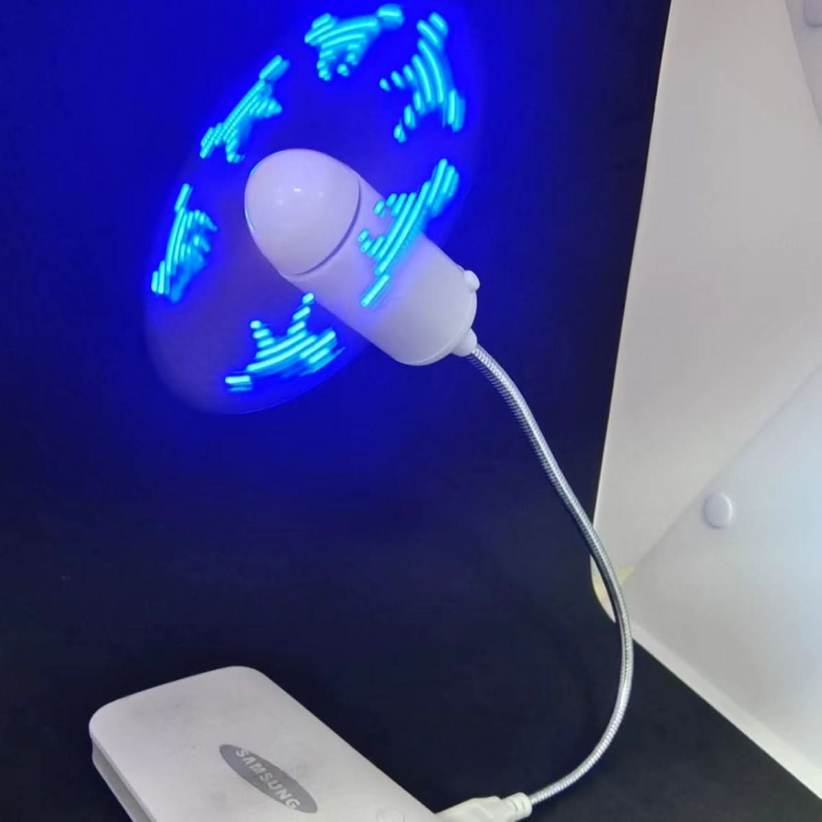 USB Luminous Fan with Flash Text