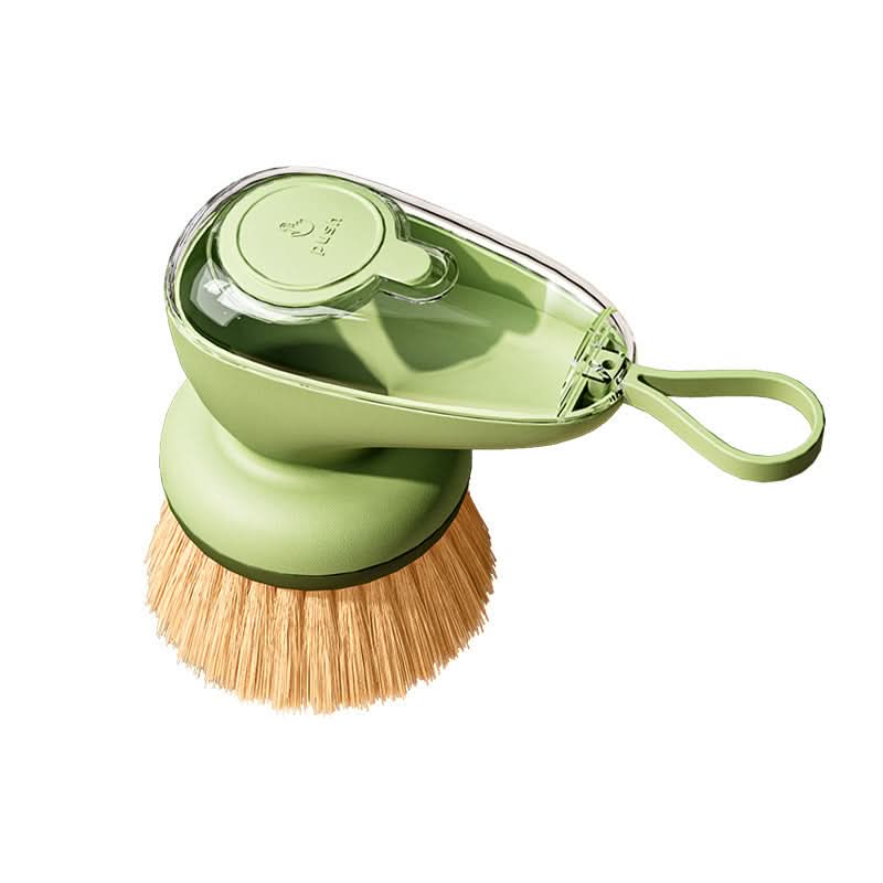 Natural Sisal Dish Brush with Liquid Dispenser – Non-Slip, Leak-Proof Pot