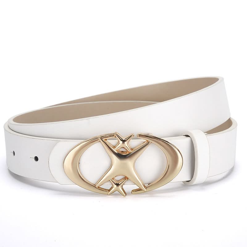 Men’s Star Buckle Leather Belt – Retro Gothic Style
