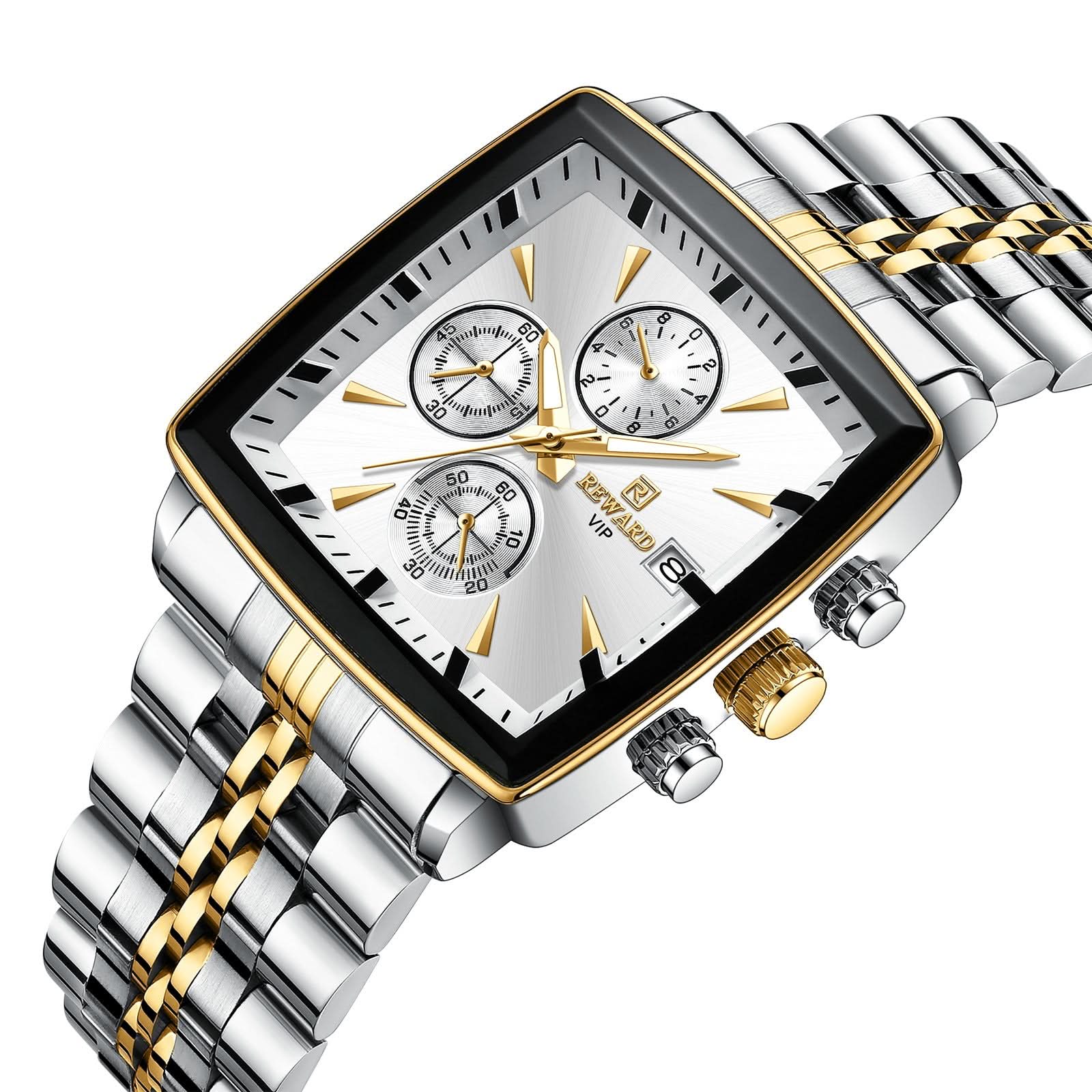 Men’s Square Chronograph Quartz Watch – Business Timepiece with Luminous Dial
