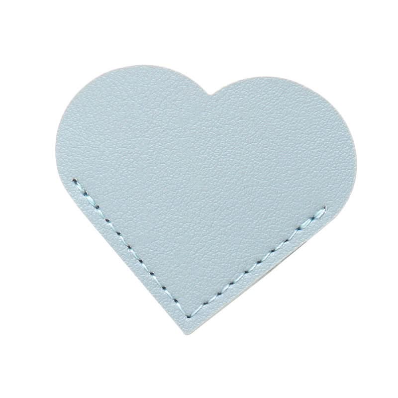 Pack of 2-pcs Heart-Shaped Leather Bookmark