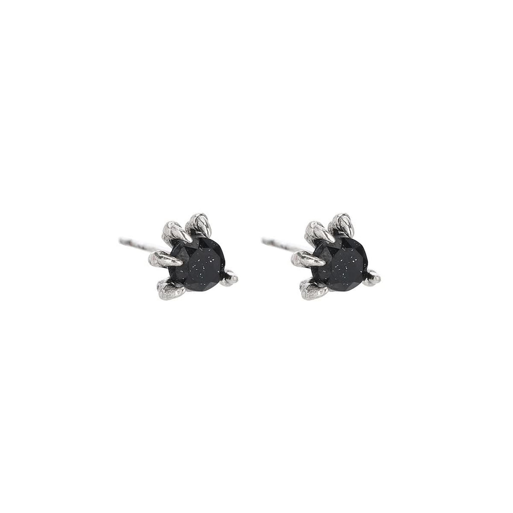 Unisex Trendy Dragon Claw Starry Sky Stone Earrings – Black Copper
