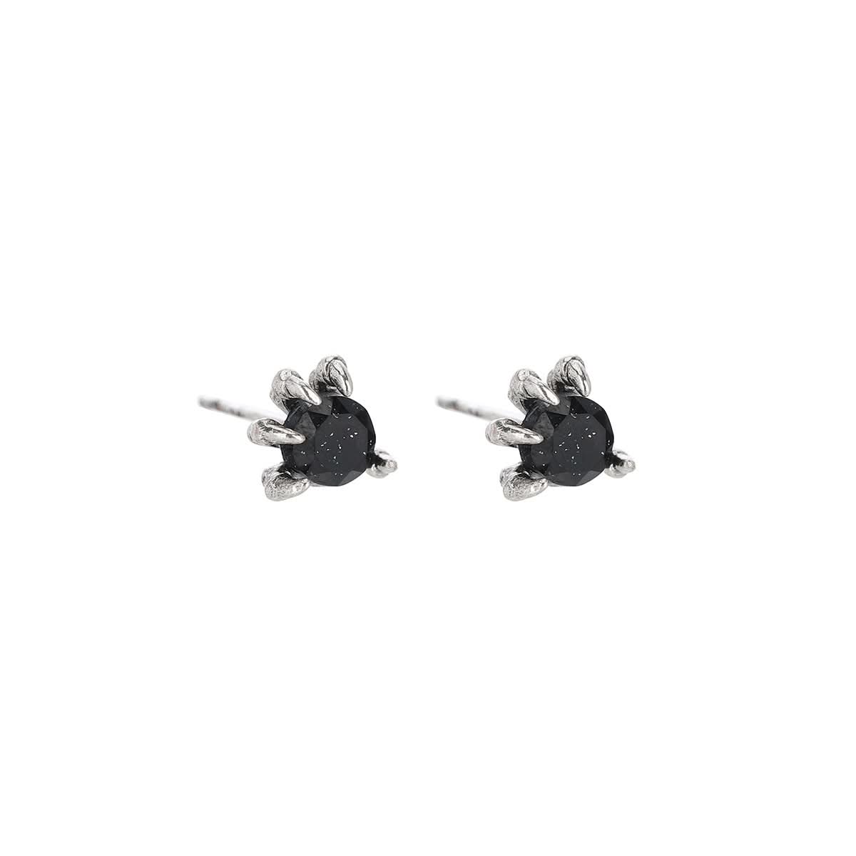 Unisex Trendy Dragon Claw Starry Sky Stone Earrings – Black Copper