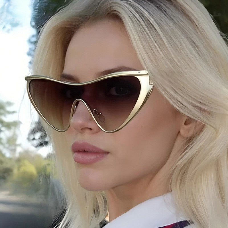 Trendy Metal Frame Women’s Sunglasses – UV Protection Fashion Shades for Everyday Style