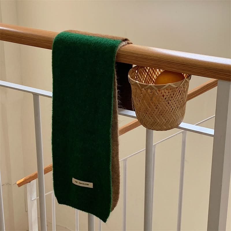Contrast Color Knitted Scarf for Women