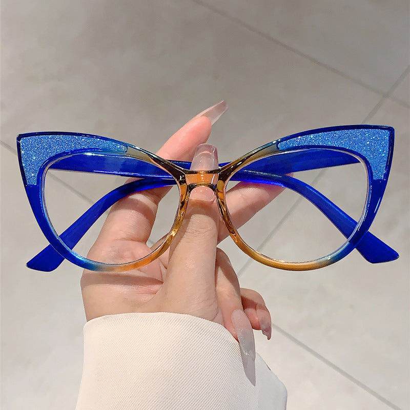 Trendy Cat-Eye Anti-Blue Light Glasses for Women – Large Frame Butterfly Eyewear