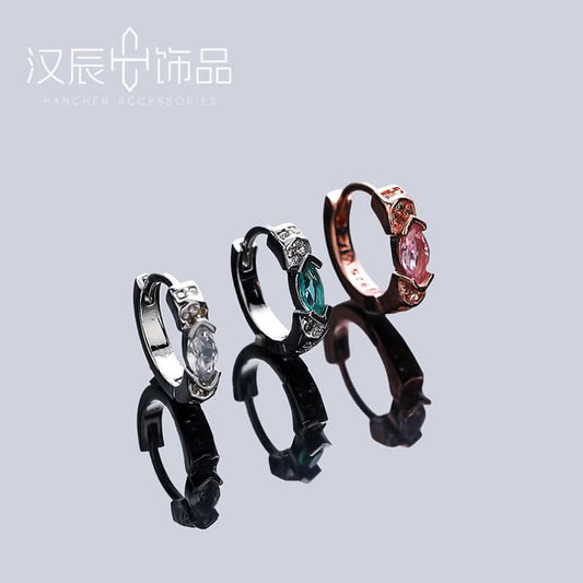 Men’s Minimalist Zircon Stud Earrings - Geometric Plated Jewelry