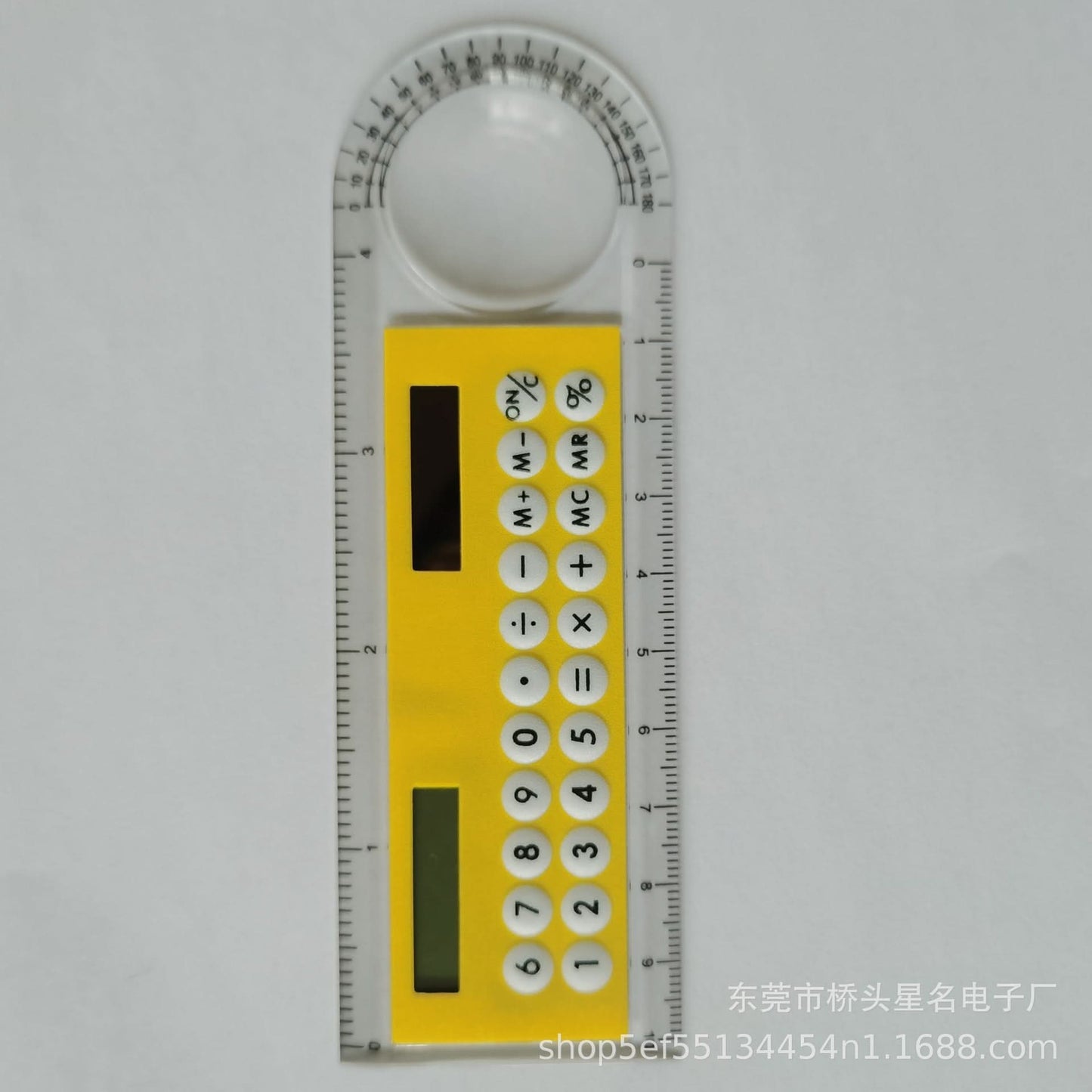 Multifunctional Protractor Ruler with Magnifying Glass