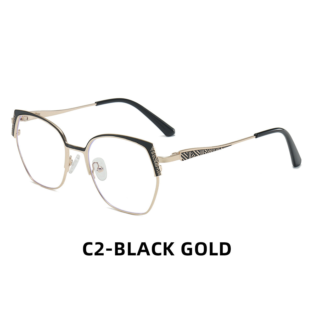Stylish Metal Blue Light Blocking Glasses Frame for Women